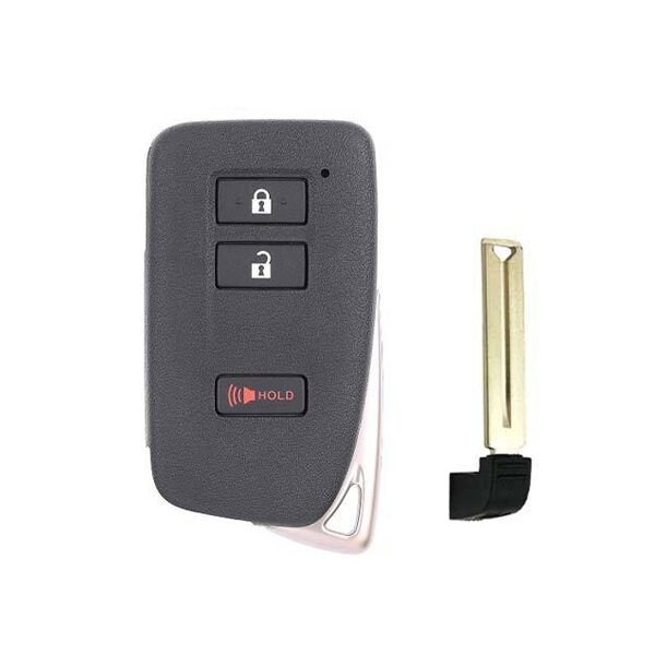 KeylessFactory: 2013-2018 Lexus 3-Button Smart Key SHELL for FCC HYQ14FBA / HYQ14FBB